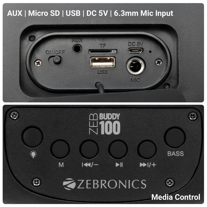Zebronics Buddy 100 — Wireless Portable Speaker